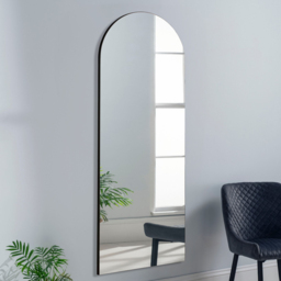 Yearn Black Arched Full Length Wall Mirror 170 x 70cm - Wilko - thumbnail 3