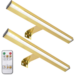 ValueLights Ryle Gold Rechargeable Easy Fit Wall Light 2 Pack - Wilko - thumbnail 4