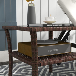 Outsunny Brown PE Rattan Coffee Table - Size: 50 x 50 x 45cm - Wilko - thumbnail 4