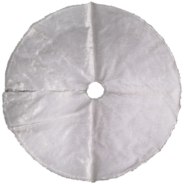 Samuel Alexander White USB Powered LED Fur Fabric Christmas Tree Skirt 90cm - Size: 90 x 90 x 4cm - Wilko - image 1