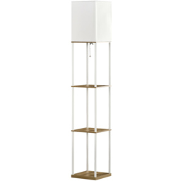 Portland 3 Shelf Modern Floor Lamp - Size: 26 x 26 x 159cm - White - Wilko - thumbnail 4