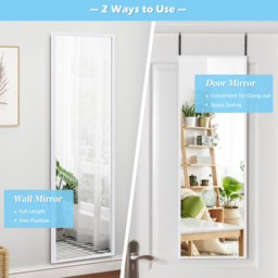 Costway White Full Length Wall Mirror 180 x 36cm - Wilko - thumbnail 6