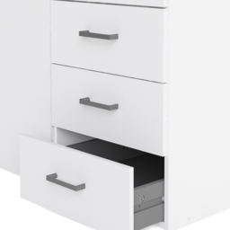 Florence Space 3 Door 3 Drawer White Wardrobe - Size: 3 Door, 3 Drawer - Furniture To Go - Wilko - thumbnail 6