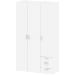 Florence Space 3 Door 3 Drawer White Wardrobe - Size: 3 Door, 3 Drawer - Furniture To Go - Wilko - thumbnail 5