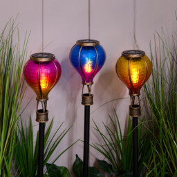 Solar Hot Air Balloon Shaped Stake Light - Wilko - thumbnail 3