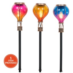 Solar Hot Air Balloon Shaped Stake Light - Wilko - thumbnail 1