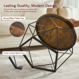 Vida Designs Brooklyn Dark Wood Nest of Tables Set of 2 - Wilko - thumbnail 7