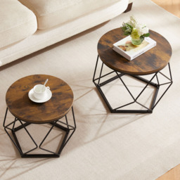 Vida Designs Brooklyn Dark Wood Nest of Tables Set of 2 - Wilko - thumbnail 5