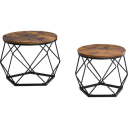 Vida Designs Brooklyn Dark Wood Nest of Tables Set of 2 - Wilko - thumbnail 3