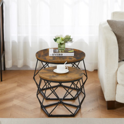 Vida Designs Brooklyn Dark Wood Nest of Tables Set of 2 - Wilko - thumbnail 4