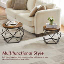 Vida Designs Brooklyn Dark Wood Nest of Tables Set of 2 - Wilko - thumbnail 6