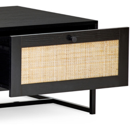 Julian Bowen Padstow 2 Drawer Black Coffee Table - Size: 70 x 120 x 42cm - Wilko - thumbnail 6