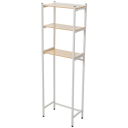 Living and Home 3 Shelf White Over Toilet Storage Shelf - Size: 158 x 50 x 28cm - Wilko - thumbnail 3
