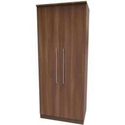 Crowndale Sherwood 2 Door Noche Walnut Wardrobe - Brown - Wilko - thumbnail 5