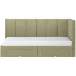 Flair Harley 2 Drawers Olive Green Velvet Bed Frame - Size: Single - Wilko - thumbnail 5