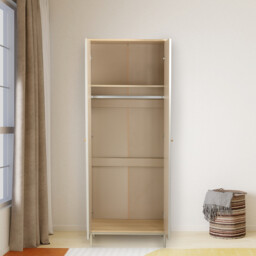 Emilia 2 Door Cream Wardrobe - Wilko - thumbnail 3