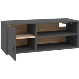 vidaXL 2 Door Grey Wall Cabinet 2 Pack - Size: 30 x 80 x 30cm - Wilko - thumbnail 5