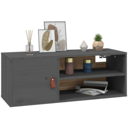 vidaXL 2 Door Grey Wall Cabinet 2 Pack - Size: 30 x 80 x 30cm - Wilko - thumbnail 6