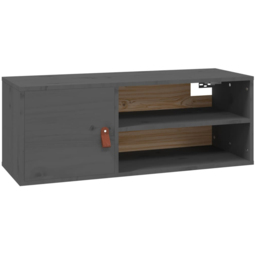 vidaXL 2 Door Grey Wall Cabinet 2 Pack - Size: 30 x 80 x 30cm - Wilko - thumbnail 4