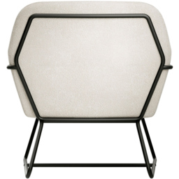 Charles Matte Black and Ivory Boucle Armchair - Size: Single - Cream - LPD Home - Wilko - thumbnail 6