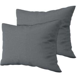 Serene Charcoal Brushed Cotton Pillowcases 2 Pack - Size: 20 x 27cm - Grey - Wilko