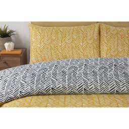 Rapport Home Helston Single Ochre Duvet Set - Yellow - Wilko - thumbnail 4