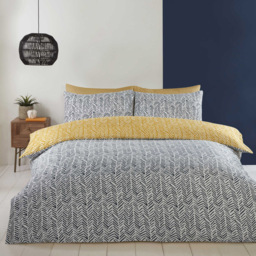 Rapport Home Helston Single Ochre Duvet Set - Yellow - Wilko - thumbnail 3