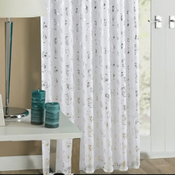 Velosso Geneva White Foil Flower Voile Panel Curtain 150 x 137cm - Size: w 150 x D 137cm - Wilko - thumbnail 4