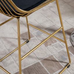 Portland Gold Geometric Bar Stool Set of 2 - Wilko - thumbnail 4