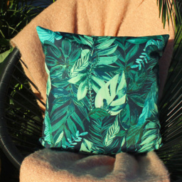furn. Psychedelic Green Jungle Tropical UV and Water Resistant Outdoor Cushion - Size: 43 x 43cm - Wilko - thumbnail 3