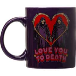 Steve Rhodes Love You To Death Pink Cherry Scented Candle with Purple Mug - Size: 12 x 11.5 x 11.5cm - Wilko - thumbnail 1