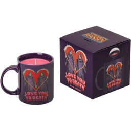 Steve Rhodes Love You To Death Pink Cherry Scented Candle with Purple Mug - Size: 12 x 11.5 x 11.5cm - Wilko - thumbnail 6
