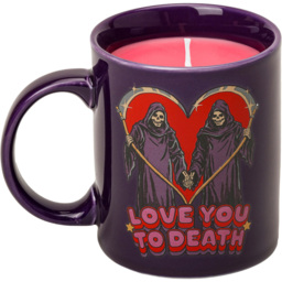 Steve Rhodes Love You To Death Pink Cherry Scented Candle with Purple Mug - Size: 12 x 11.5 x 11.5cm - Wilko - thumbnail 5