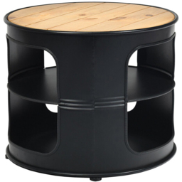 Costway 3 Shelf Round End Table - Size: 57 x 56 x 48cm - Beige - Wilko - thumbnail 3