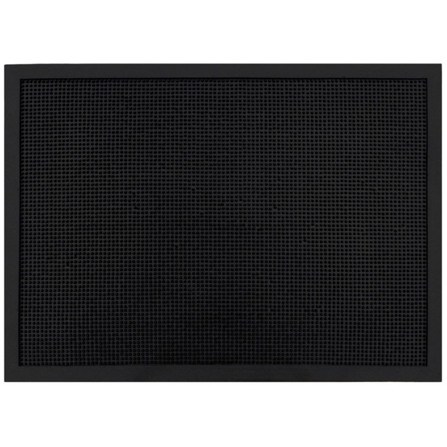 JVL Orion Rubber Scraper Mat 60 x 80cm - Black - JVL Homewares - Wilko - image 1