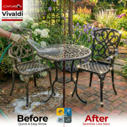 Centurion Vivaldi 2 Seater Black Aluminium Garden Bistro Set - Wilko - thumbnail 7