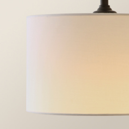 ValueLights Reni White Drum Shade 3 Drop Bar Matte Black Diner LED Ceiling Light - Size: 123.5 x 98 x 25cm - Wilko - thumbnail 4