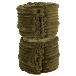 Brooklyn Ribbed Throw - Olive - Wilko - thumbnail 3