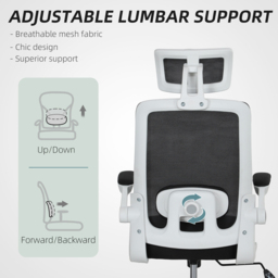 Portland Black Executive Mesh Office Chair with Lumbar Support - Size: 127 x 62 x 62cm - Wilko - thumbnail 6