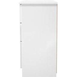 Crowndale Camden 6 Drawer White Gloss and White Wide Chest of Drawers Ready Assembled - White Gloss & White - Wilko - thumbnail 5