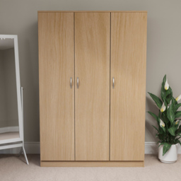 Vida Designs Riano 3 Door Pine Wardrobe - Brown - Wilko - thumbnail 4