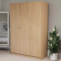 Vida Designs Riano 3 Door Pine Wardrobe - Brown - Wilko