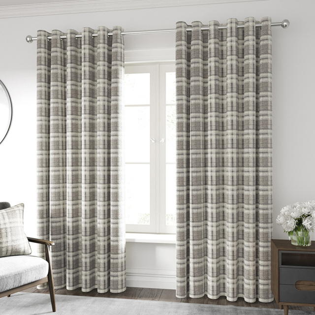 Helena Springfield Harriet Woven Lined Mocha Curtains 228 x 183cm - Size: W 228 x D 183cm - Wilko - image 1