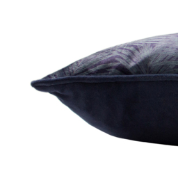Paoletti Cheetah Forest Navy Velvet Cushion - Size: 50 x 30cm - Blue - Wilko - thumbnail 5