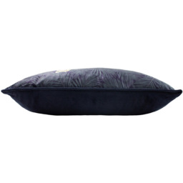 Paoletti Cheetah Forest Navy Velvet Cushion - Size: 50 x 30cm - Blue - Wilko - thumbnail 4