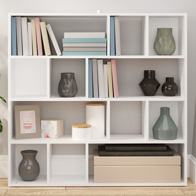 vidaXL 12 Shelf White Bookcase - Wilko - image 1
