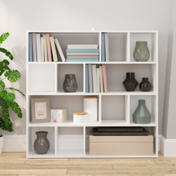 vidaXL 12 Shelf White Bookcase - Wilko - thumbnail 7