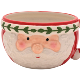The Seasonal Gift Co. Santa & Friends Nordic Mr Claus Ceramic Tea Cup - Size: 7 x 15 x 11.5cm - Red - Wilko - thumbnail 3
