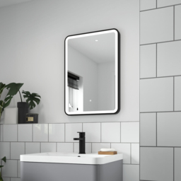 nuie Black Framed LED Touch Sensor Mirror 700 x 500mm - Size: 700 x 500 x 40mm - Wilko - thumbnail 3