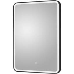nuie Black Framed LED Touch Sensor Mirror 700 x 500mm - Size: 700 x 500 x 40mm - Wilko - thumbnail 1